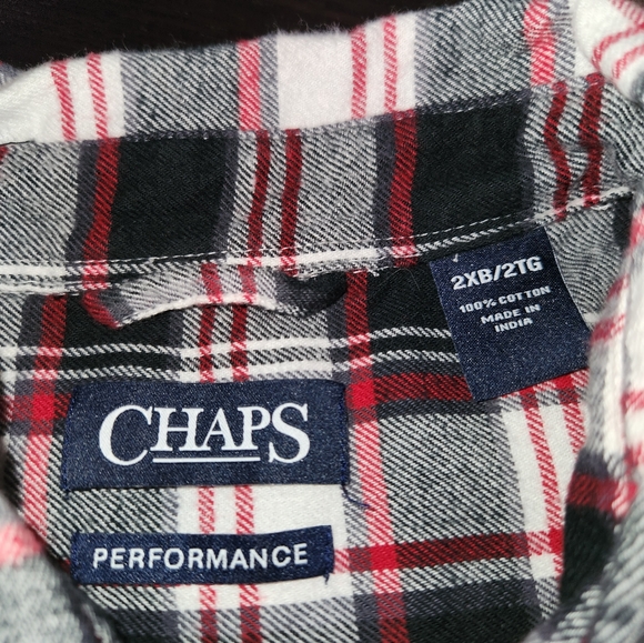 Chaps Performance Button Down Flannel - Picture 5 of 6